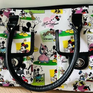 Disney World Disney Parks Bag Minnie & Mickey Mouse Cartoon Comic Handbag Purse